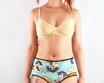Uncorn high wait knickers with mesh back
