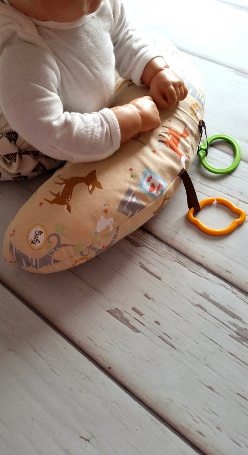 Organic Tummy Time Pillow Woodland Forest