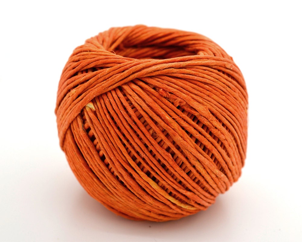 2mm Hemp Twine Thick Twine 225 Feet Orange Twine by HempBeadery