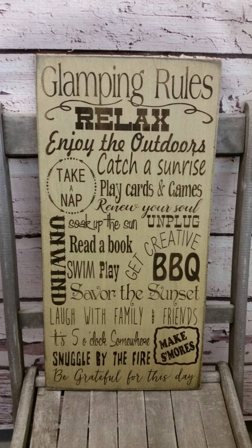Camping Sign camping Decor Camping Rules Glamping camping