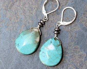 Items similar to Gorgeous BOHO Earrings, Magnesite and Copper on Etsy