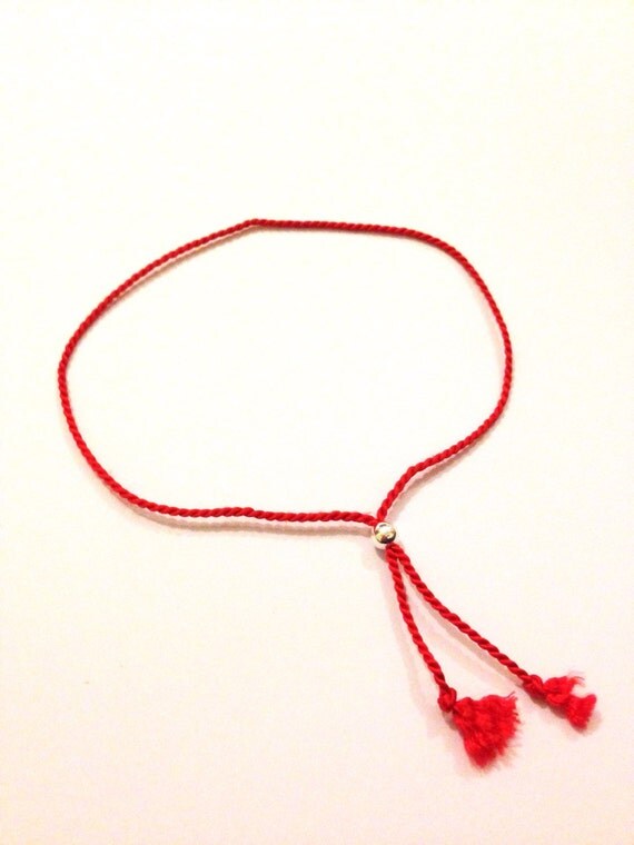 Red string bracelet red thread bracelet jewish by CharmedWishesUK