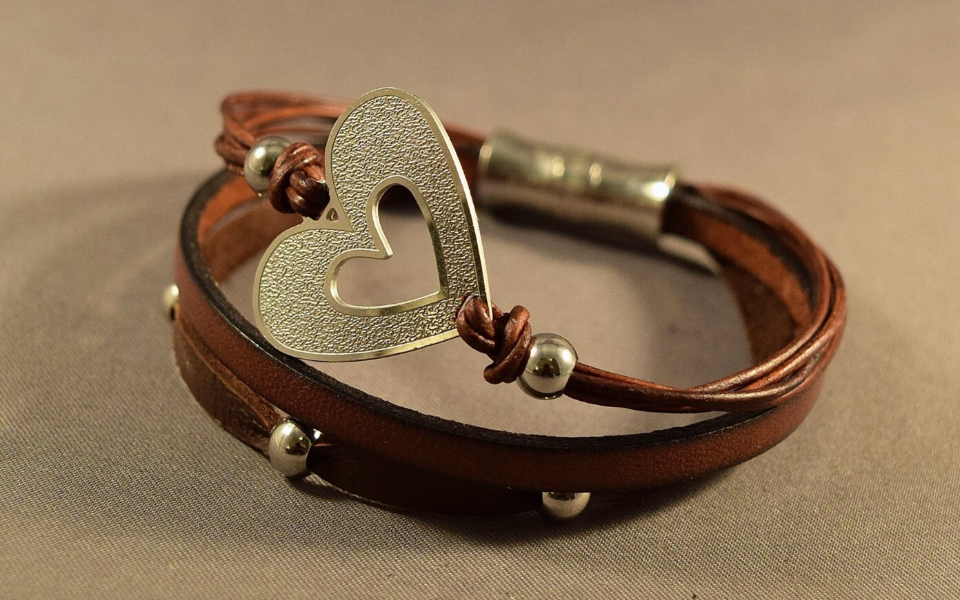 Leather BraceletCharm BraceletWrap BraceletBeaded