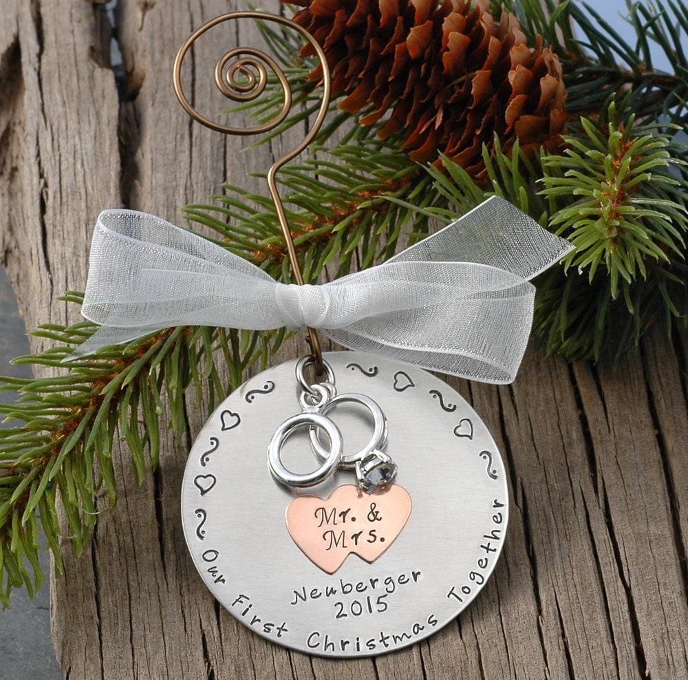 Personalized Wedding Christmas Ornament Our by divinestampings