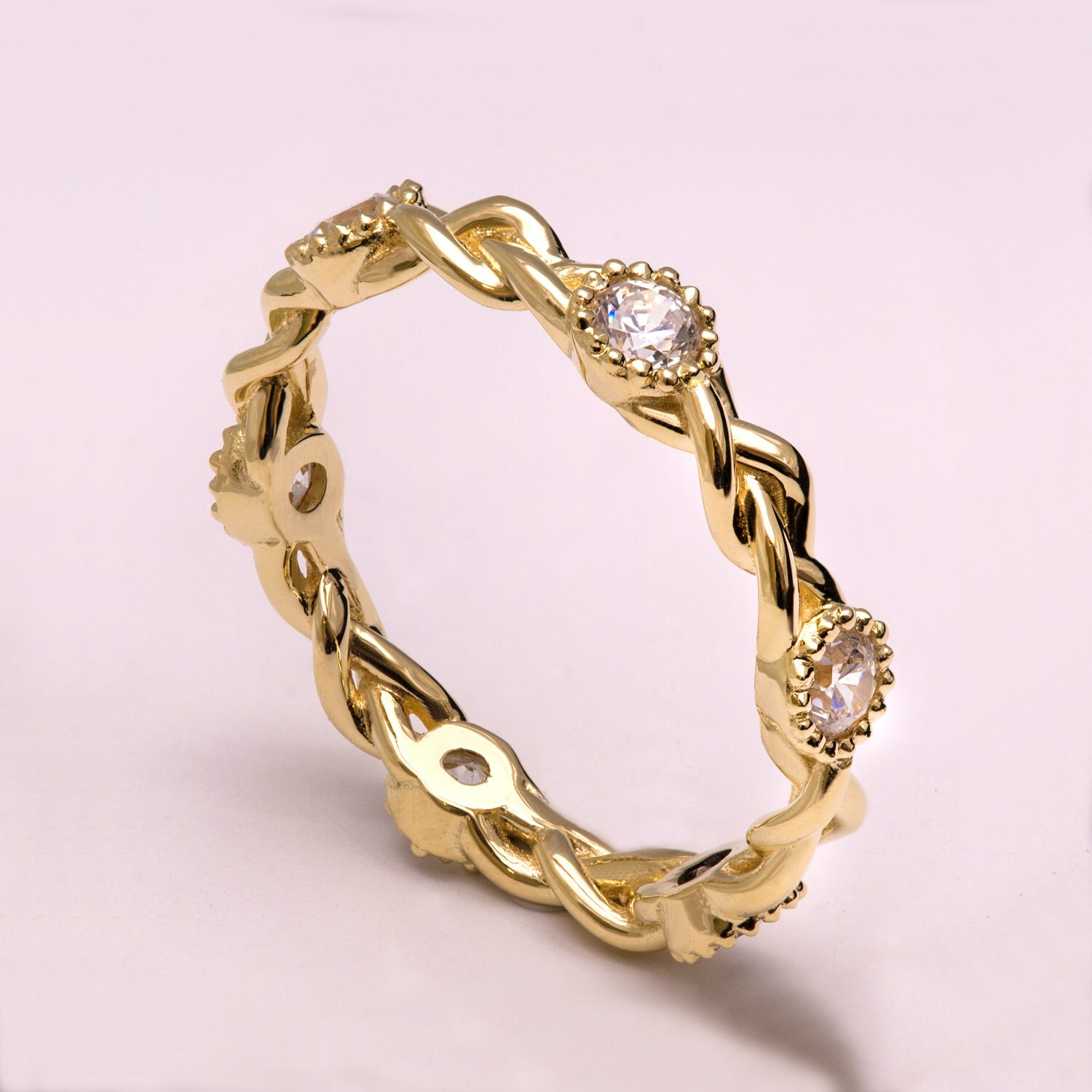 Braided Engagement Ring Braided Eternity Ring celtic ring