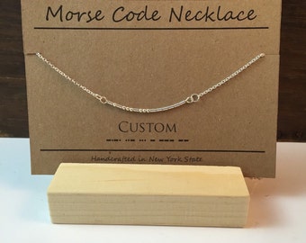 CUSTOM Morse Code Necklace, Custom Name Necklace Personalized Morse Code Necklace, Gift Best Friend, Name Necklace
