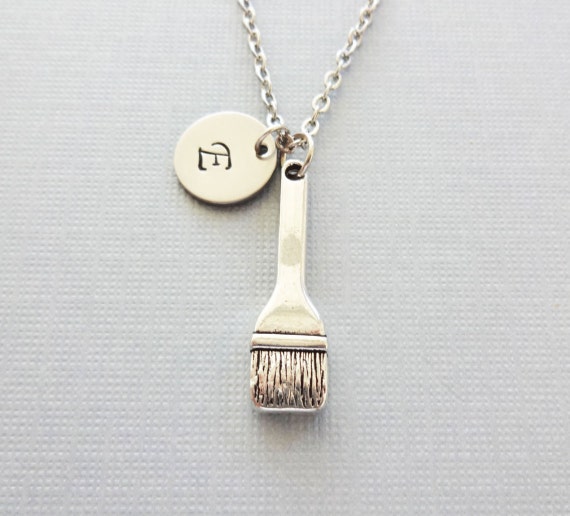 Paint Brush Necklace Paintbrush Painter Necklace Painting