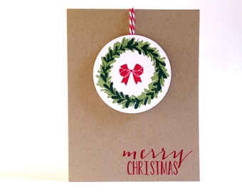 Christmas Card Set - Christmas Cards Boxed Set - Holiday Cards - Christmas Greeting Cards - Christmas Wreath Cards - Merry Christmas Cards