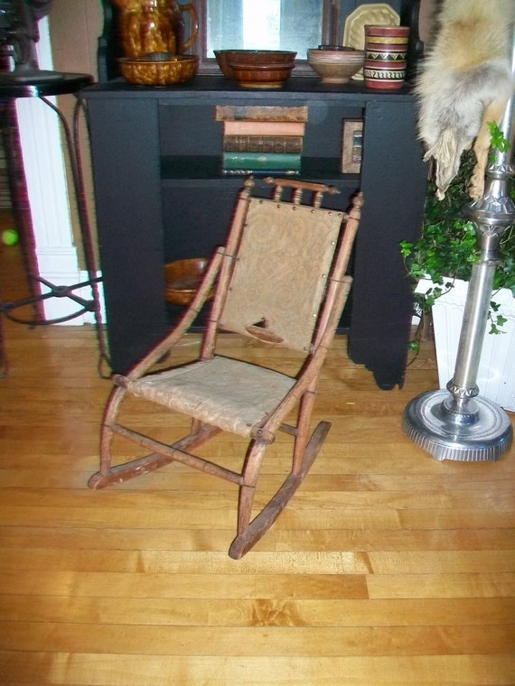 Victorian Child's Rocking Chair Antique 1850 to 1875