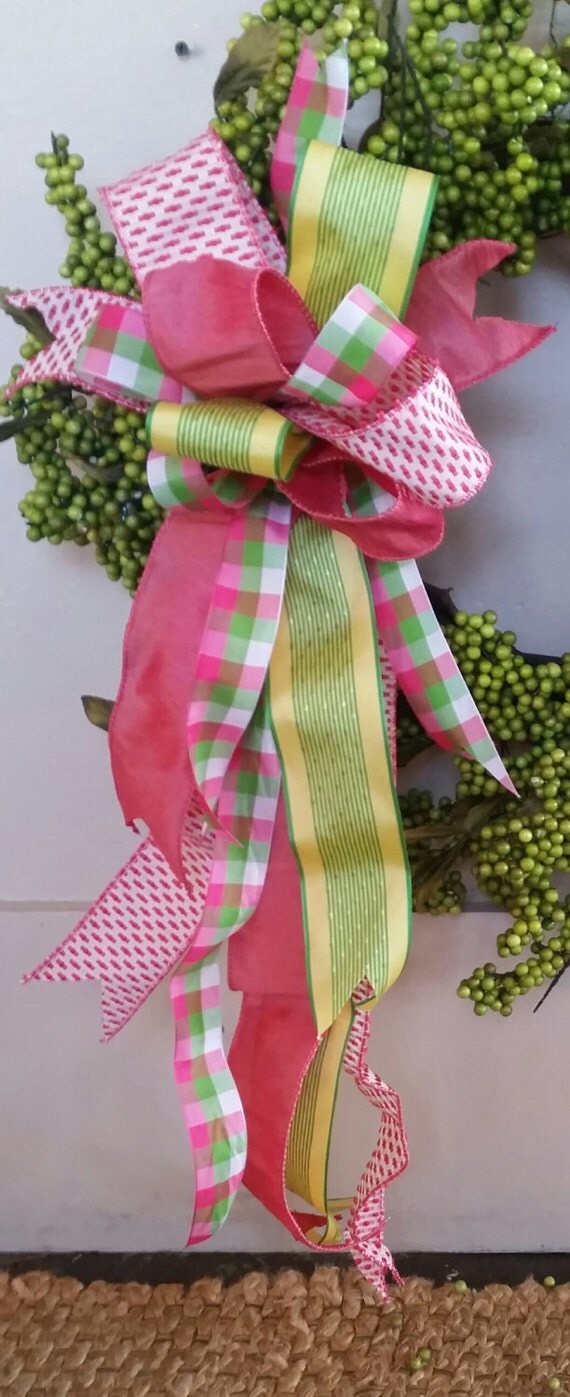 Wreath Bow Easter Bow Spring Bow