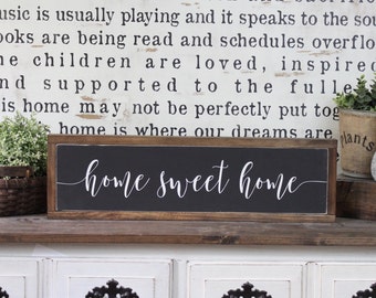Home Sweet Home, Wood Sign, Farmhouse Sign, Over The Door Sign, Rustic Decor, Home Decor, Inspirational Sign