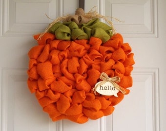 20" pumpkin wreath/Fall wreath