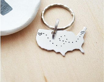 Long Distance Best Friend Keychain, LDR Boyfriend, Long Distance Relationship Keychain, LDR Gift, Long Distance Keychain, Moving Away Gift