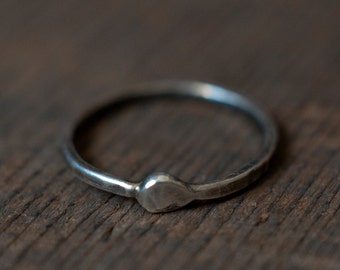 Ouroboros ring, sterling silver ring, stacking ring, thumb ring, pinkie ring, knuckle ring, gender neutral and unisex, KREIS collection.