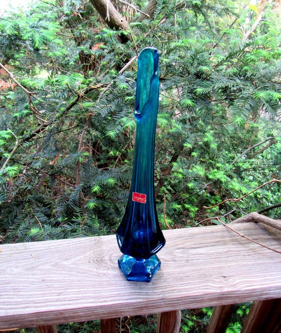 viking cobalt blue swung stretch vase