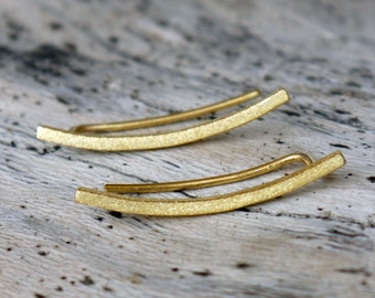 Gold ear climbers, gold ear crawlers, silver ear crawlers, gold cuff earrings, ear cuffs, silver stud earrings, silver climbers,