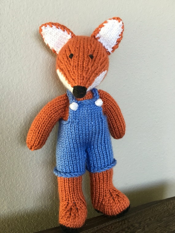 knit fox toy