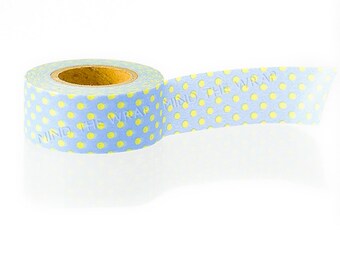 Masté Polka Dots Japanese Washi Tape - Yellow and Blue - 15mm x 7m - Planners Decoration Paper Crafting Supply