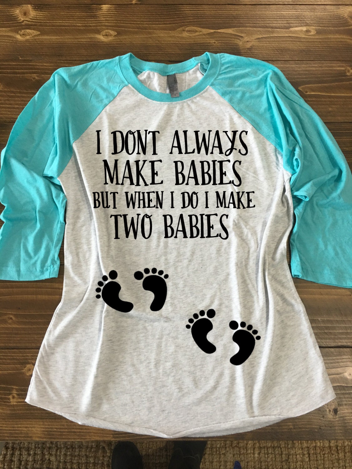 Twin Pregnancy Shirt. Twin Pregnancy Announcement Baseball
