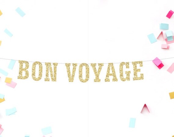 Bon Voyage Party Bon Voyage Banner Bon Voyage Decor Travel