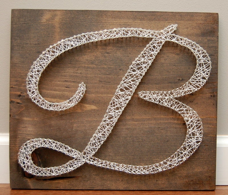 Letter string art initial string art letter B home decor