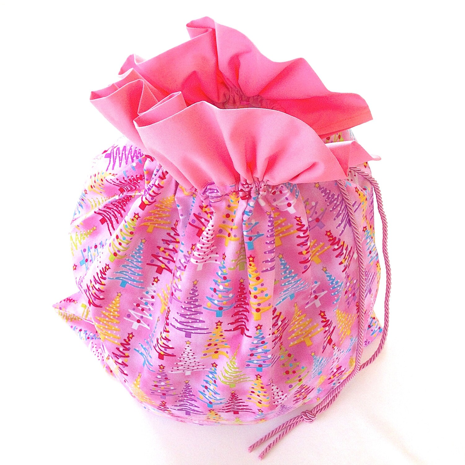 santa sack large drawstring bag handmade pink christmas santa sack large drawstring bag handmade pink christmas