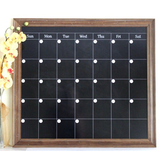 Extra Large Magnetic Custom Framed Chalkboard Look Calendar Extra Large Magnetic Custom Framed Chalkboard Look Calendar