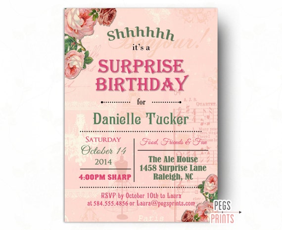 Surprise Adult Birthday Invitations 74