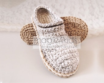 Crochet pattern- men basic clogs with rope soles,soles pattern included,adult,men,teen boys,slippers,loafers,scuffs,slip on,shoes,cord,twine