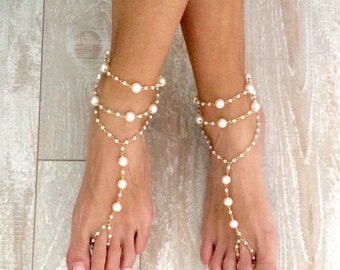 Handcrafted Barefoot Sandals Foot Jewelry Anklet by BareSandals