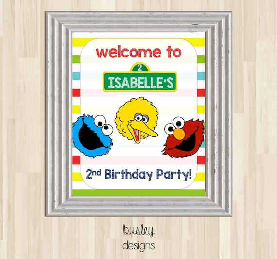 Sesame Street Poster Sesame Street Birthday Poster Sesame