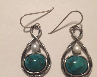 Yazzie Turquoise Earrings Sterling Silver 925 by BargainBitz