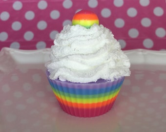 Rainbow Cupcake Soap - Rainbow Soap - Rainbow Cupcake - Monkey Farts Soap - Dessert Soap - Cupcake Soap - Pride Soap - Pride Gift - Pride