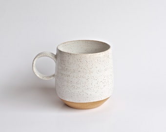 Coffee Mug - * READY TO SHIP * - Handmade Pottery Mug - Modern Handmade Ceramic Mug- White Mugs - Rustic - Unique Coffee Mug