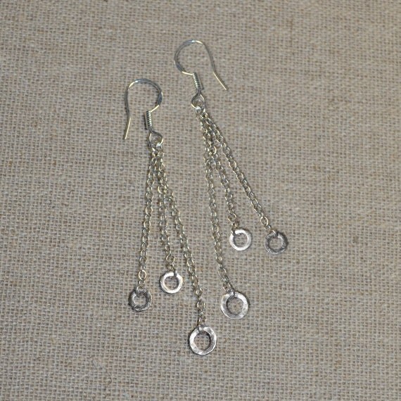Dangle Earrings - Sterling Silver Drop Earrings - Long Dangling Jewelry - Dangling Drop Post - Stud Earrings