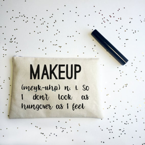 Makeup Bags Cosmetic Bags Funny Bag Travel Makeup by BOLDbyTina