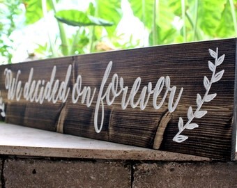 Wedding Sign - Date Sign - Rustic Save The Date Sign - Engagement Photo Prop - Personalized Sign (CWD-265)