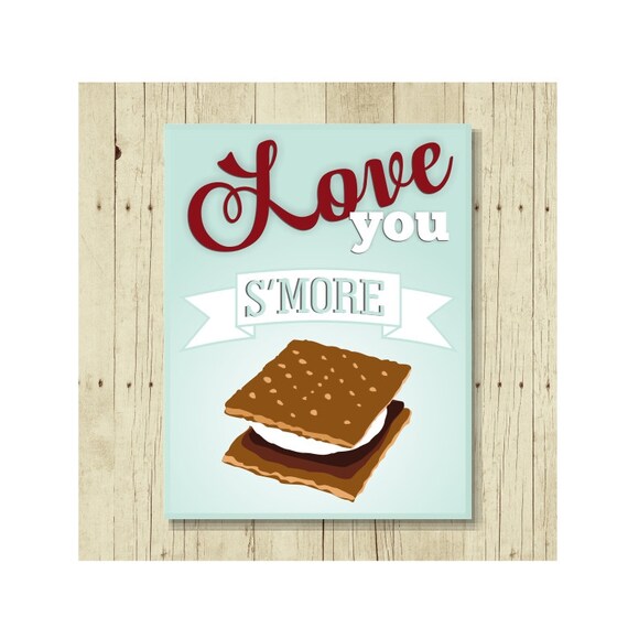 Funny Food Pun Love You S'more Graham Cracker