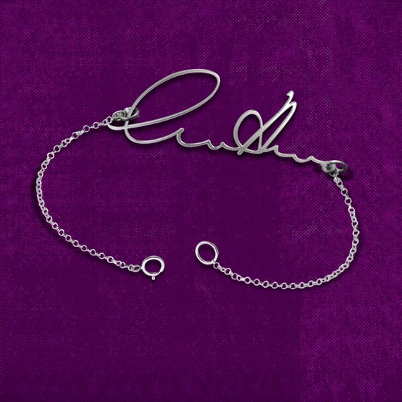 bracelet personal handwriting bracelet Handwriting by Bracelet personalized