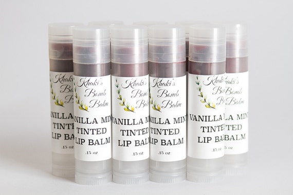 Vanilla Mint Sheer Tinted Lip Balm/Organic Lip by KhakisBombBalm