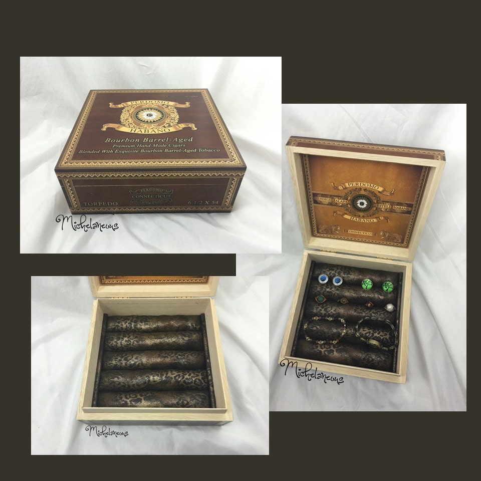 Jewelry Box Cigar Box Wooden Jewelry Box Cufflink Box
