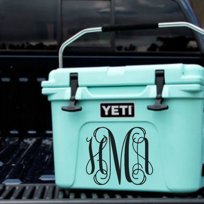 Yeti Cooler Monogram Decal Sticker Yeti Monogram Yeti