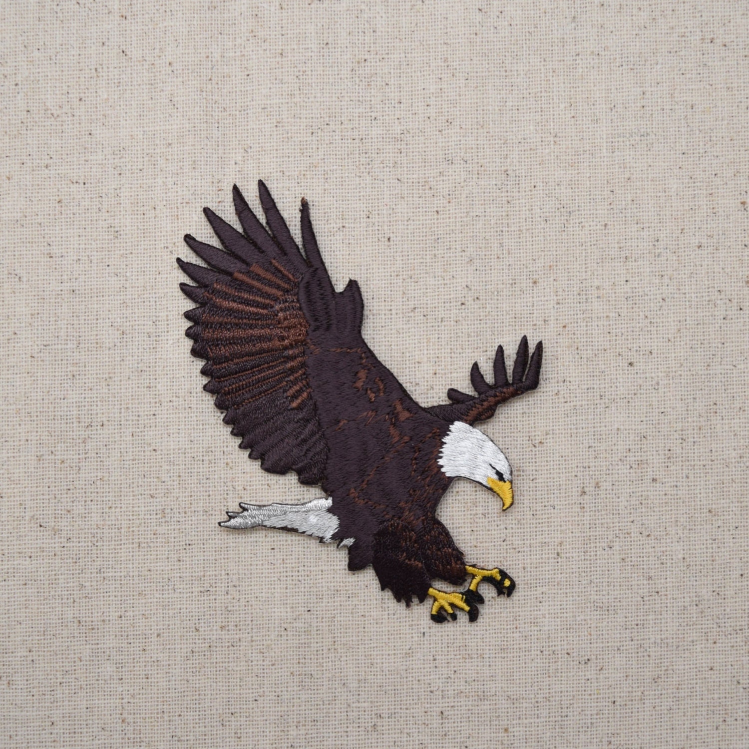 American Bald Eagle Landing Iron On Applique Embroidered