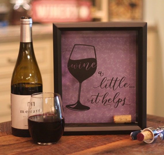 Wine Cork Holder Cork Saver Shadow Box by CottonseedMktplace