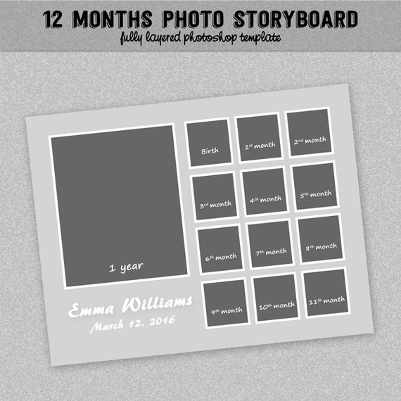 12 Months Timeline Board Template Baby First Year