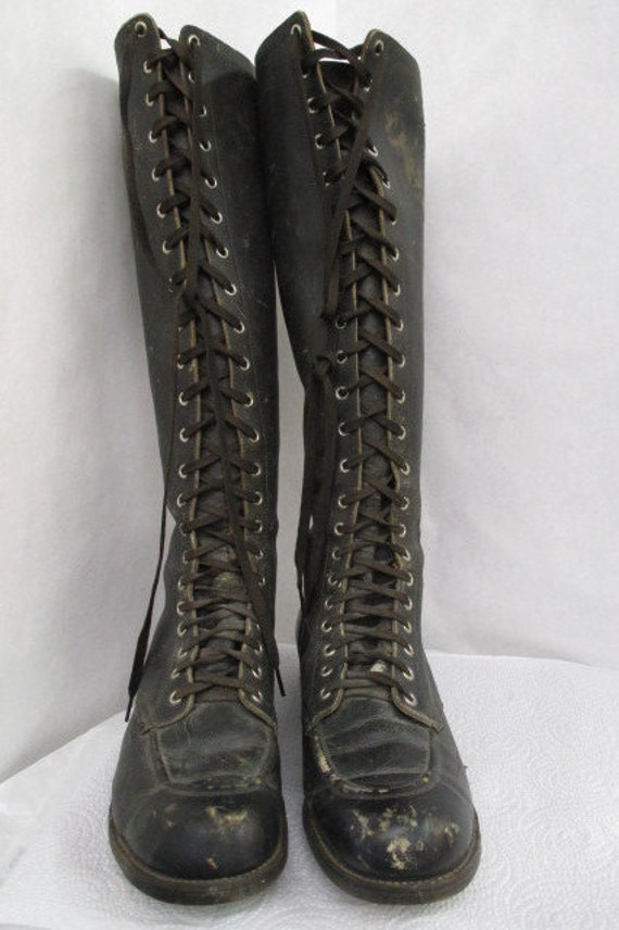 black victorian lace up boots