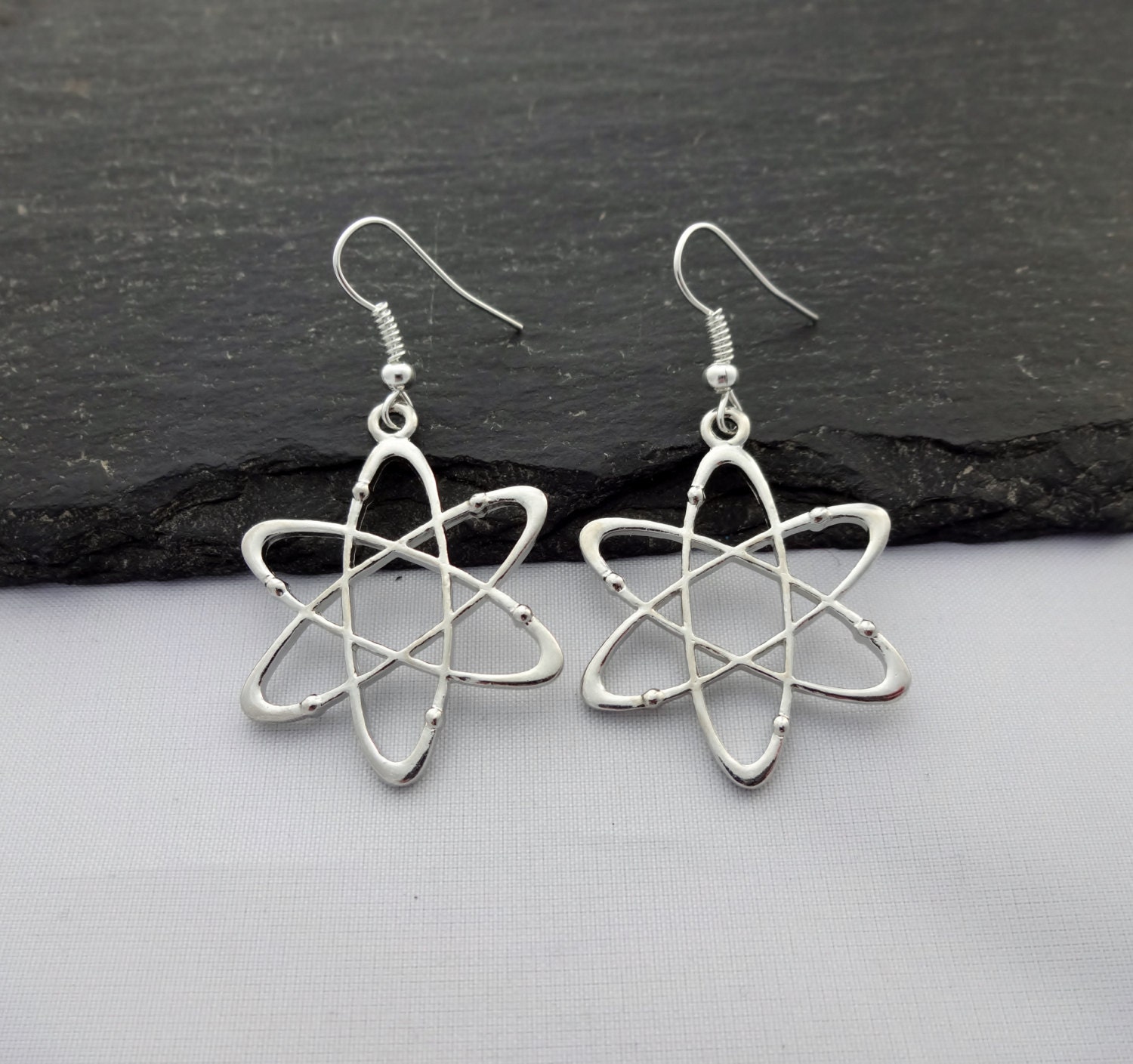 Atom Earrings Science Earrings Atom Jewellery Charm