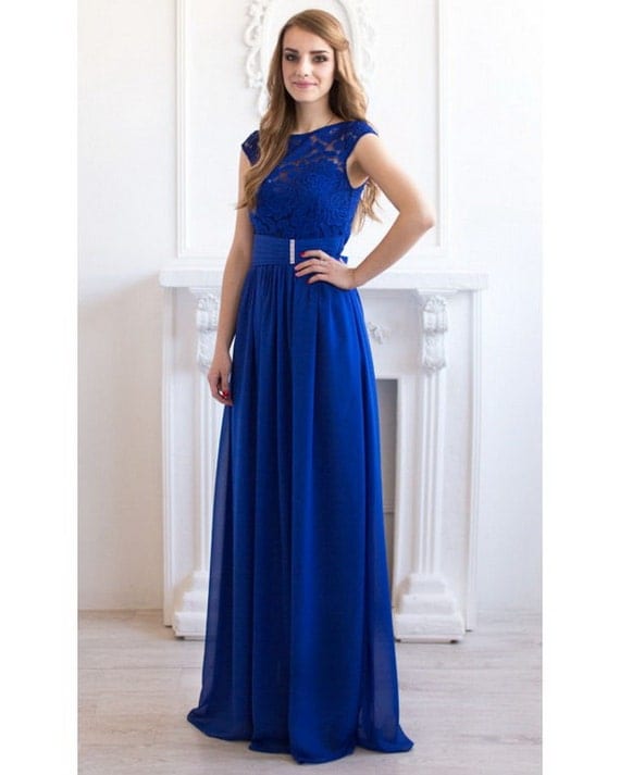 Cobalt Blue Wedding Dress 2