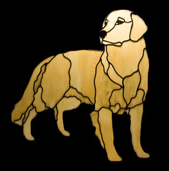 Golden Retriever Decor, Dog Sun Catcher, Suncatcher, Stained Glass Panel, Dog Decor, Labrador Dog Themed Gifts,