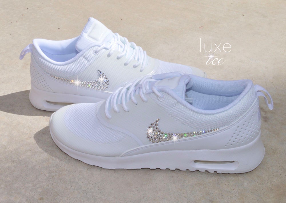 Nike Air Max Thea White Blinged with SWAROVSKIÂ® Xirius